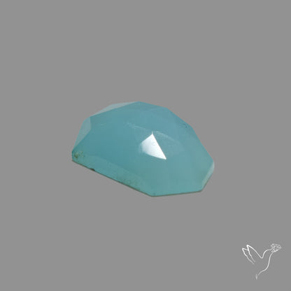 Rose Cut Aqua Chalcedony