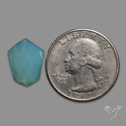 Rose Cut Aqua Chalcedony