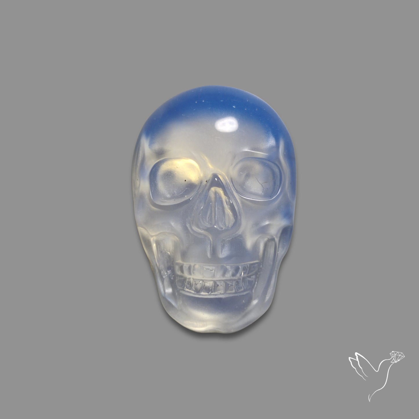 Opalite Skull Carving