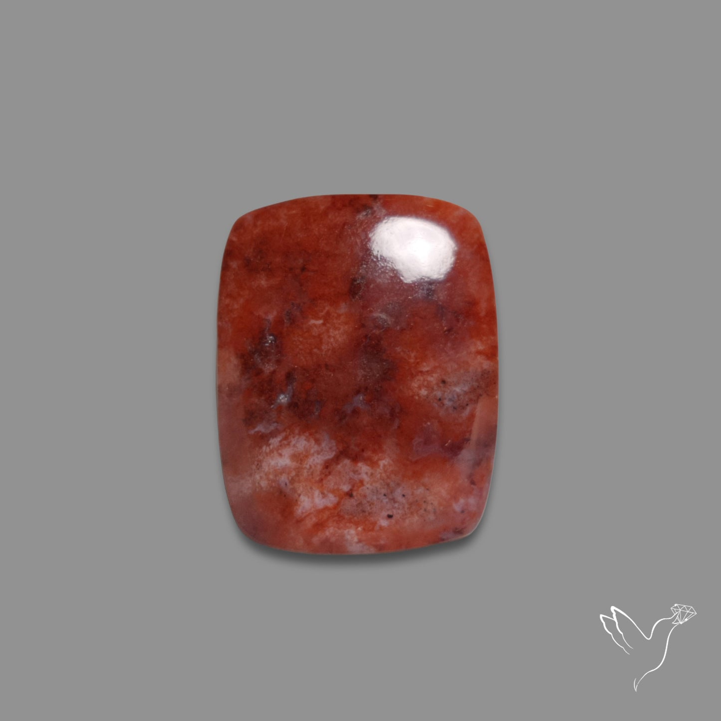 Red Petrified Wood Cabochon