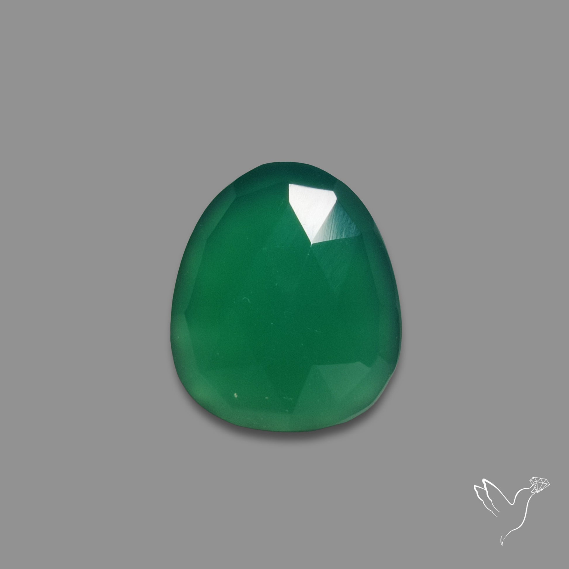 Rose Cut Chrome Chalcedony
