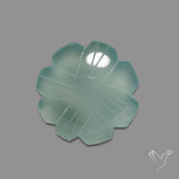 Aqua Chalcedony Flower Carving
