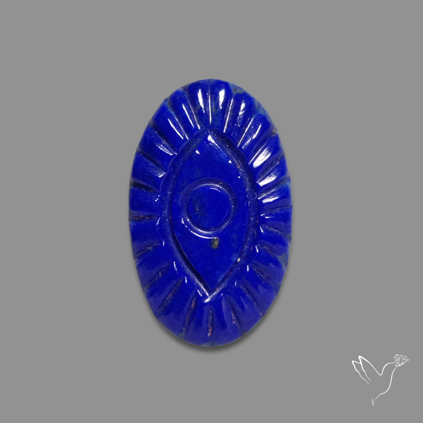 Lapis Lazuli Evil Eye Carving