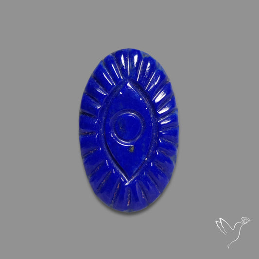Lapis Lazuli Evil Eye Carving