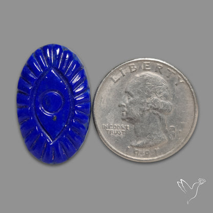 Lapis Lazuli Evil Eye Carving