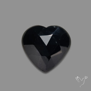 Rose Cut Black Onyx Heart