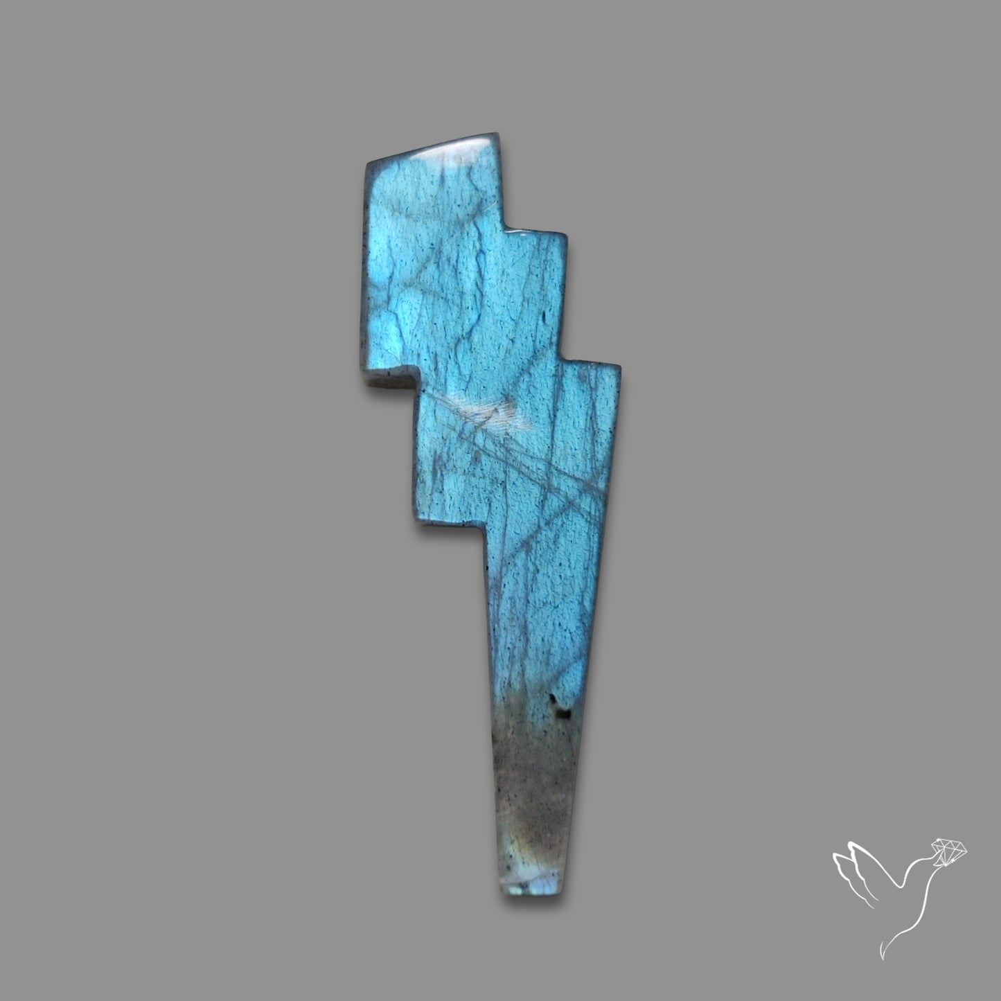 Blue Labradorite Lightning Bolt
