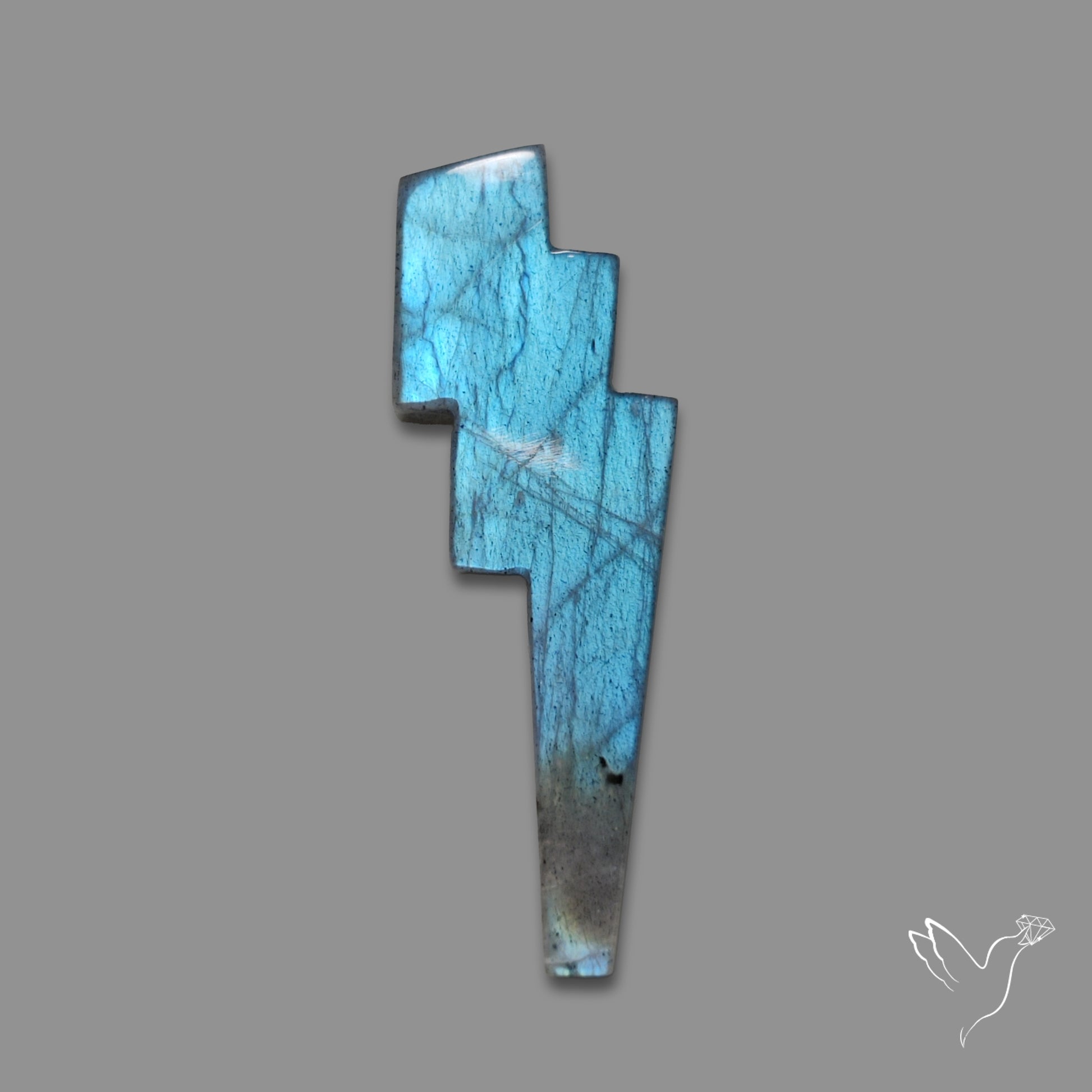 Blue Labradorite Lightning Bolt