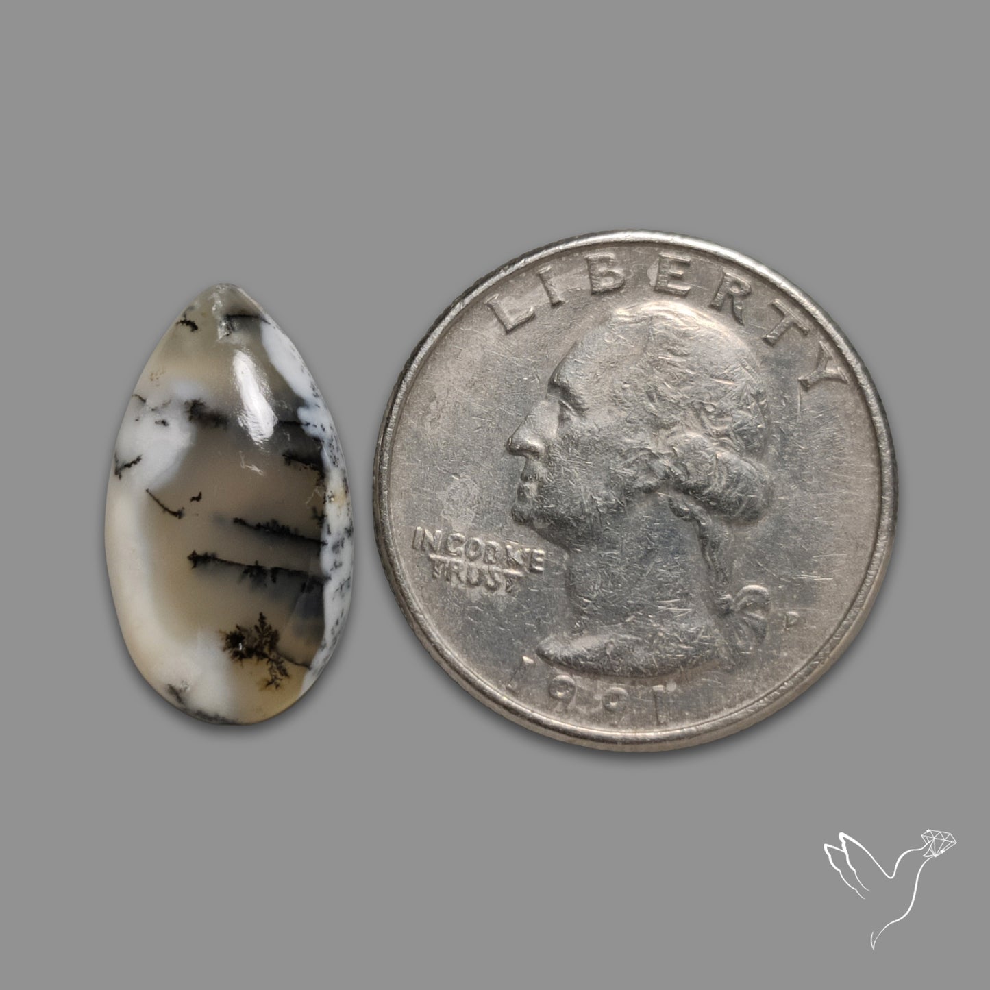 Dendritic Opal Cabochon