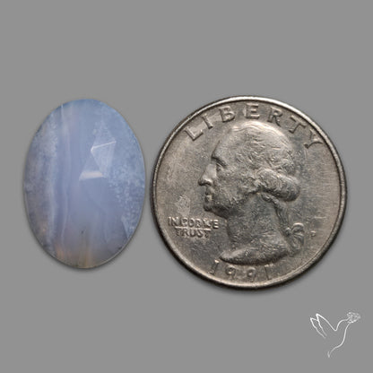 Rose Cut Blue Lace Agate