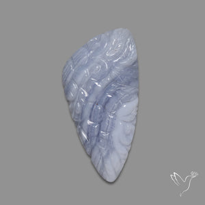 Blue Lace Agate Mughal Carving