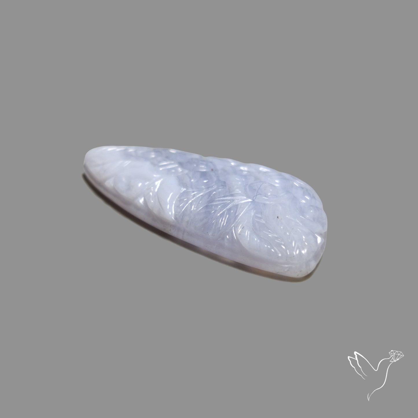 Blue Lace Agate Mughal Carving