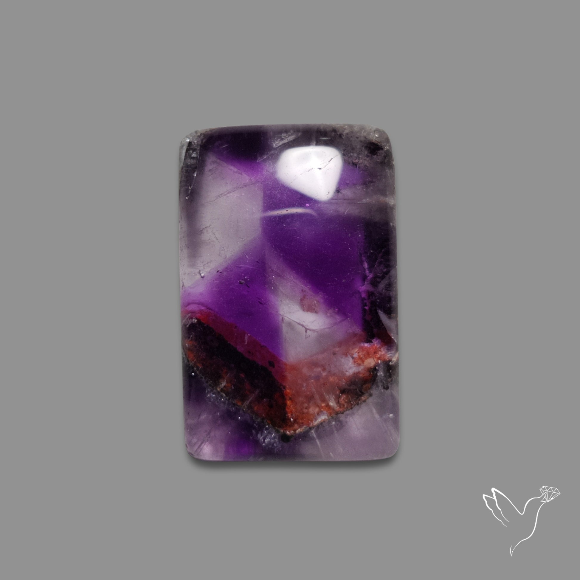 Trapiche Amethyst Cabochon with Phantom Inclusion