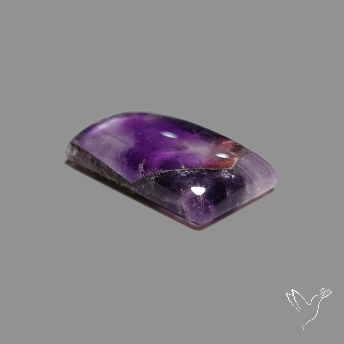 Trapiche Amethyst Cabochon with Phantom Inclusion