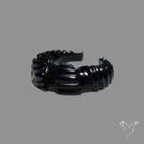 Black Onyx Crescent Carving