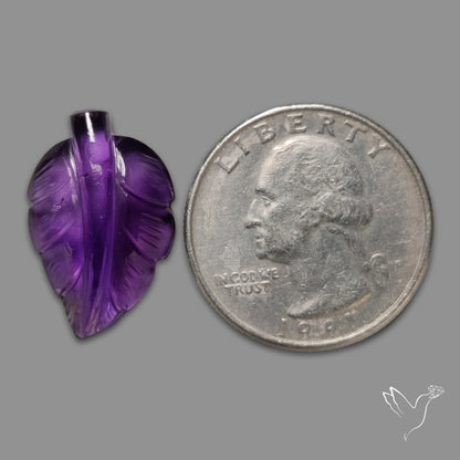Amethyst Leaf Carving