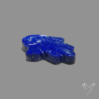 Lapis Lazuli Evil Eye Carved Hamsa Hand
