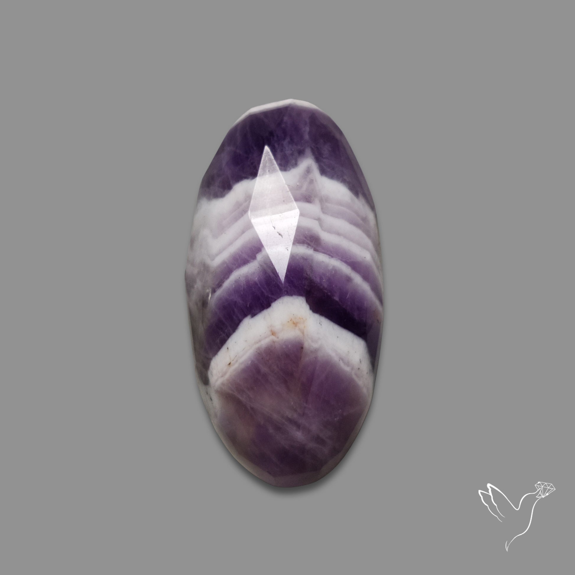 Rose Cut Chevron Amethyst