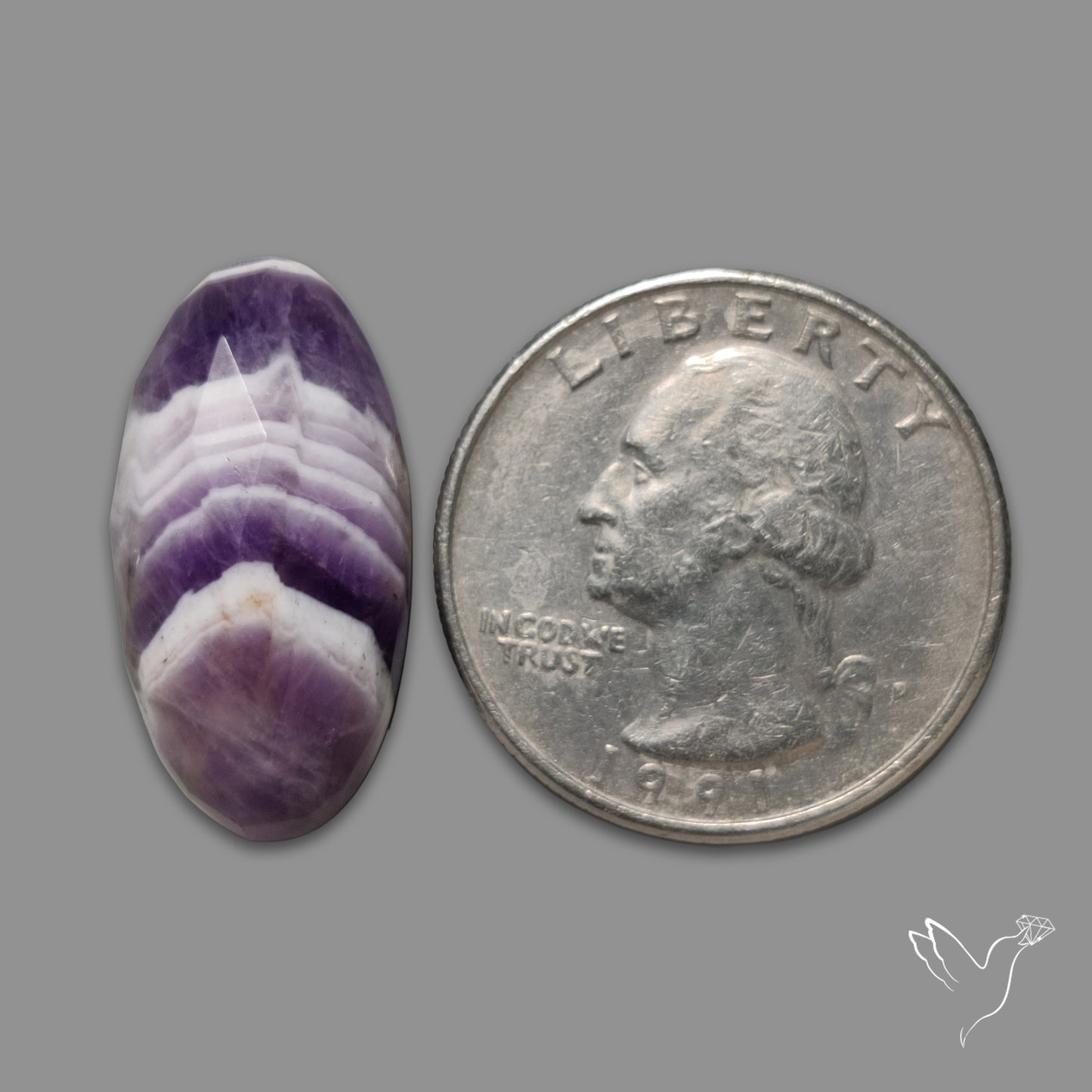 Rose Cut Chevron Amethyst