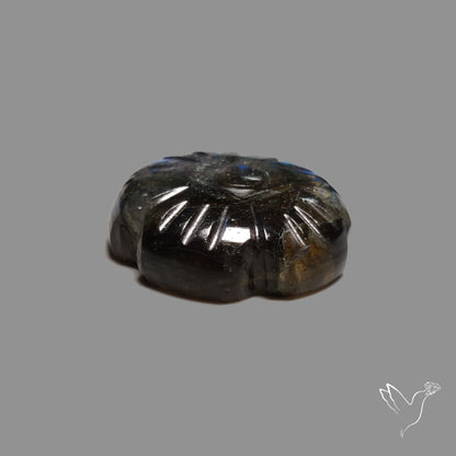 Blue Labradorite Flower Carving