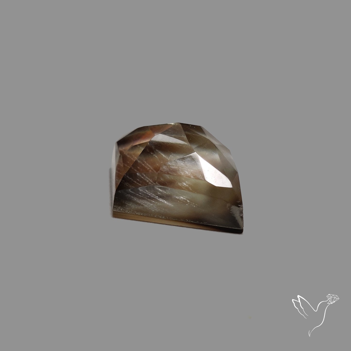 Rose Cut Himalayan Quartz With Mother Of Pearl Doublet