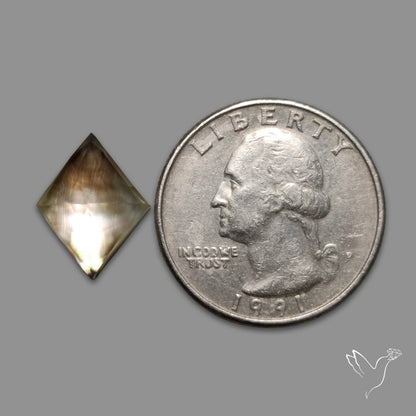 Rose Cut Himalayan Quartz With Mother Of Pearl Doublet