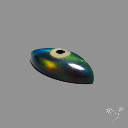 Mother Of Pearl Inlay Aurora Opal Evil Eye Doublet