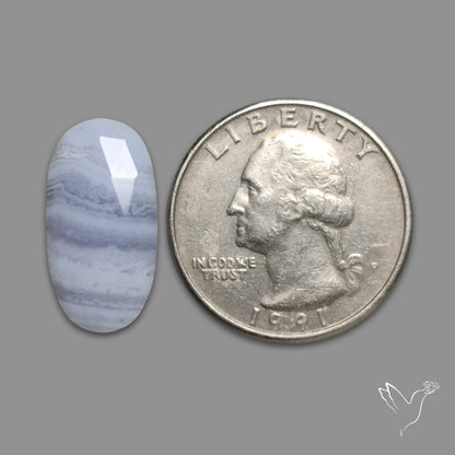 Rose Cut Blue Lace Agate