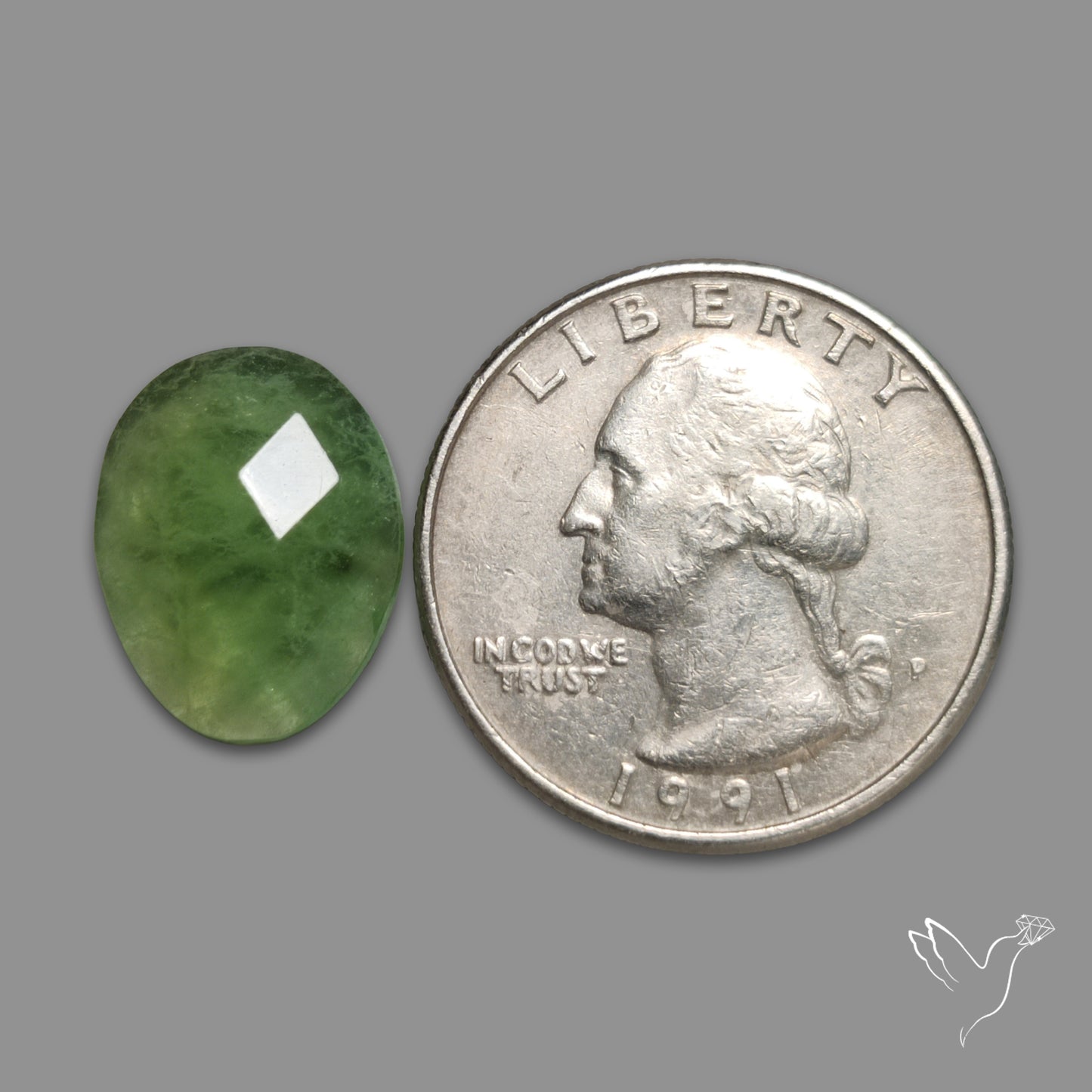 Checkerboard Cut Green Fluorite
