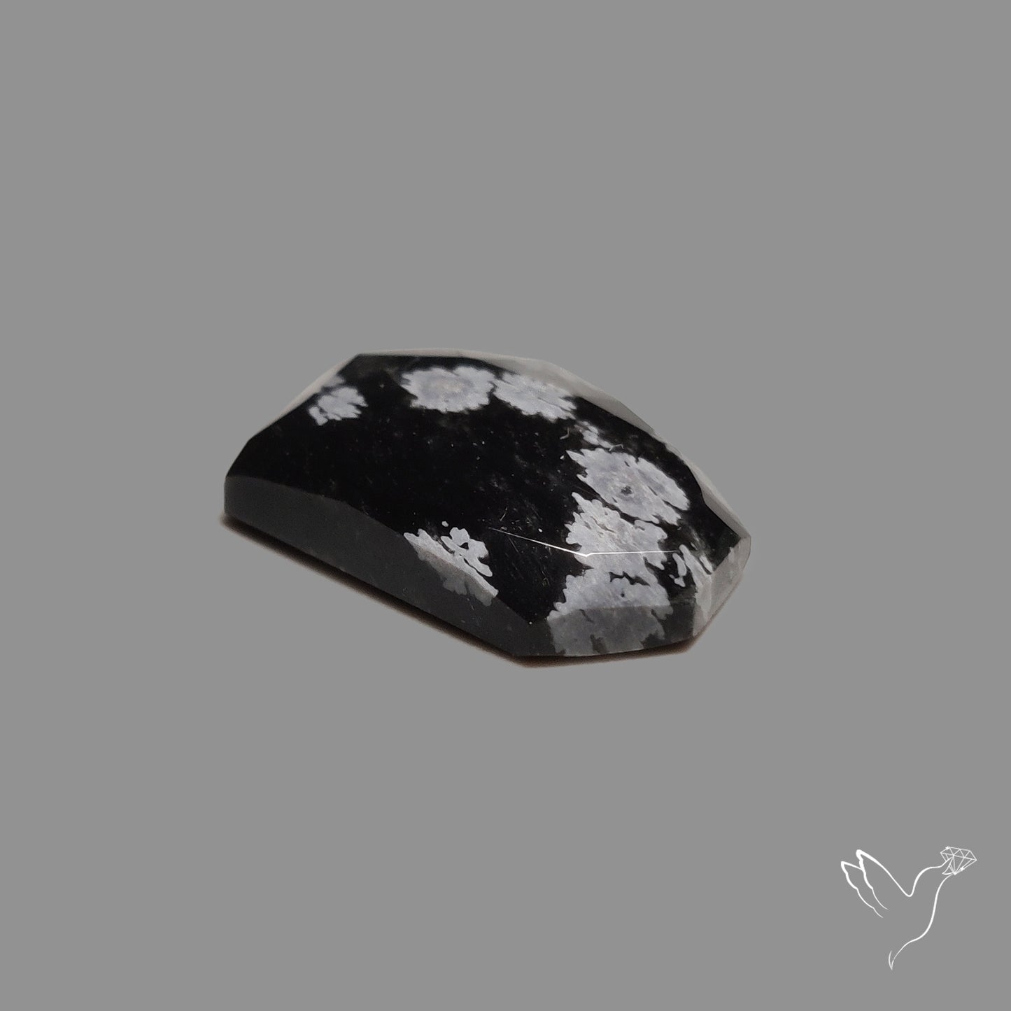 Rose Cut Snowflake Obsidian