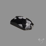Rose Cut Snowflake Obsidian