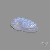 Blue Lace Agate Skull Carving