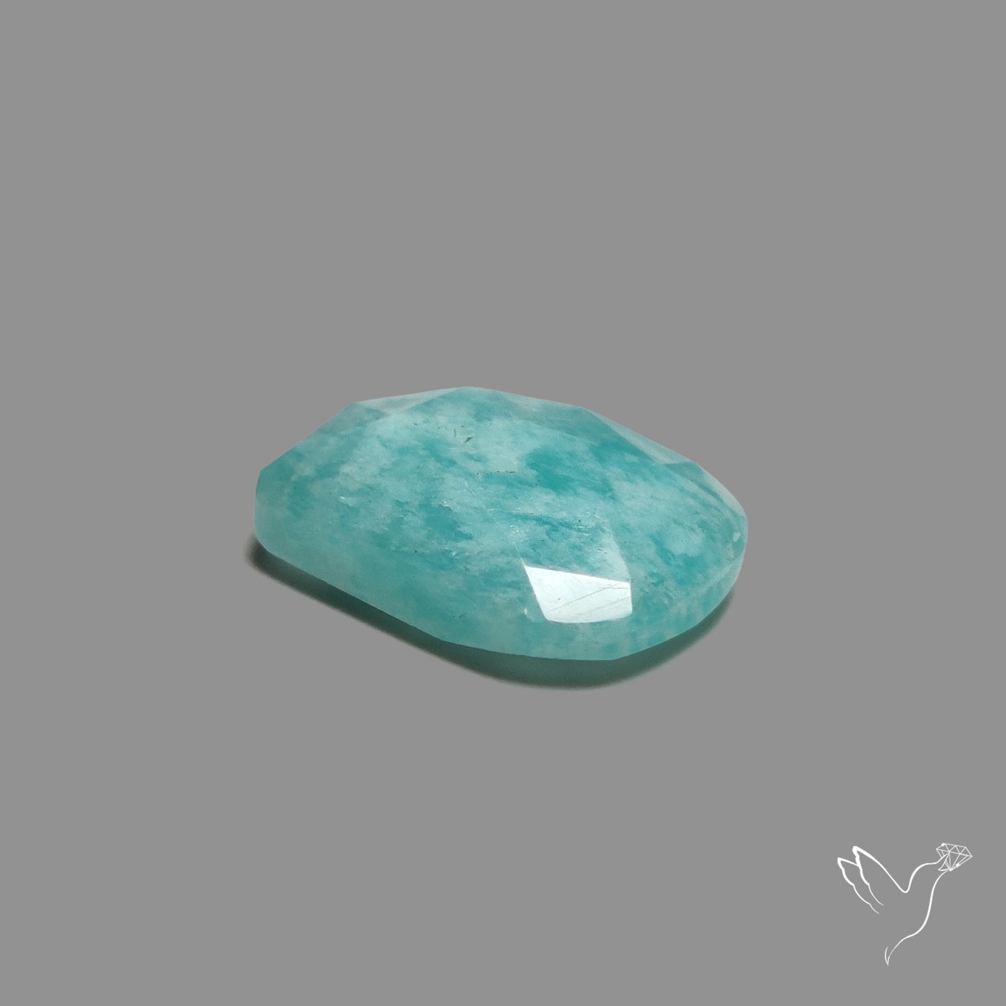 Rose Cut Amazonite Silver flash