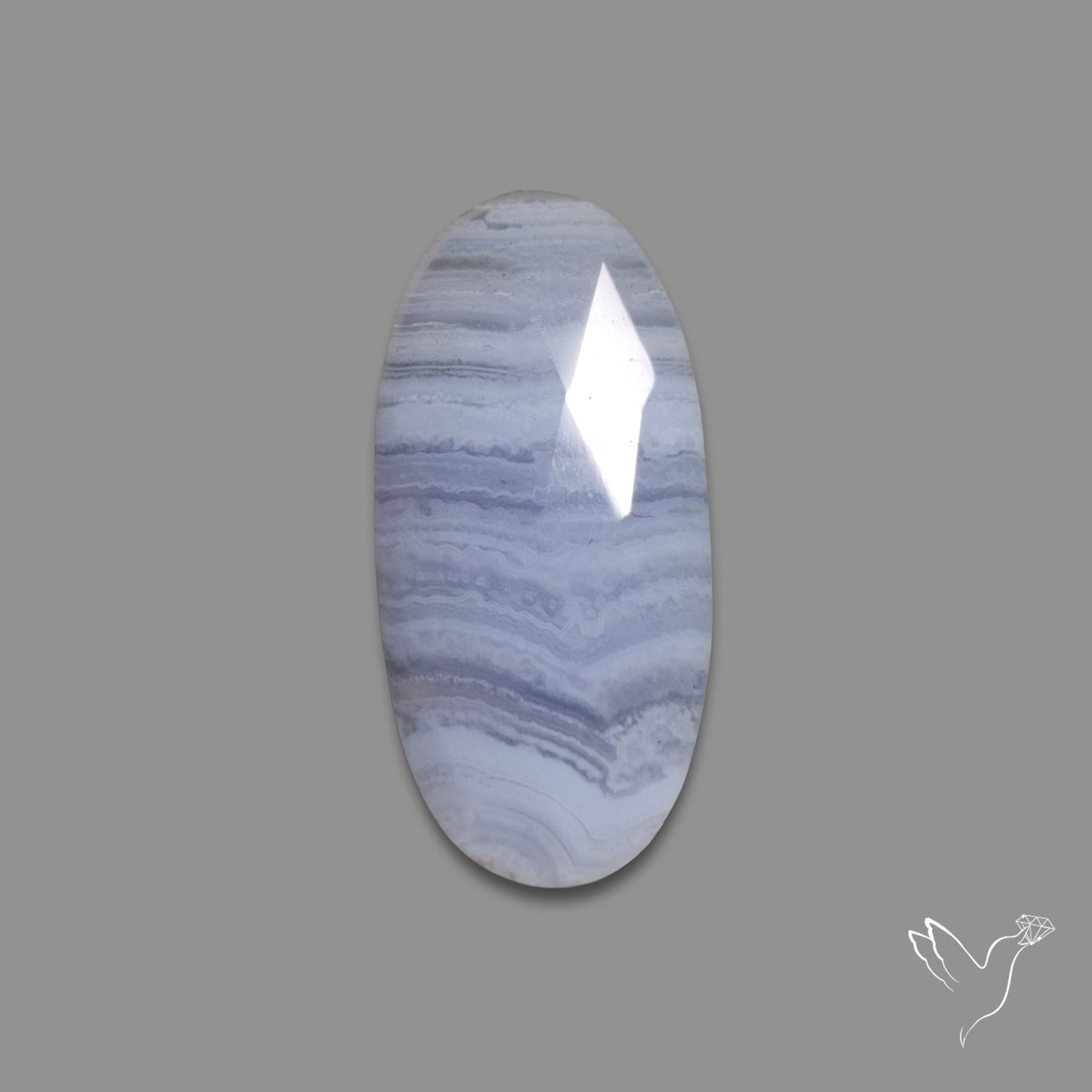 Rose Cut Blue Lace Agate