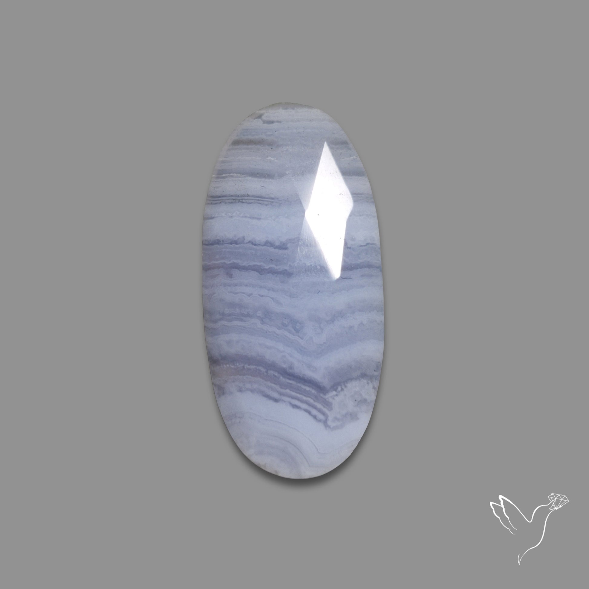 Rose Cut Blue Lace Agate