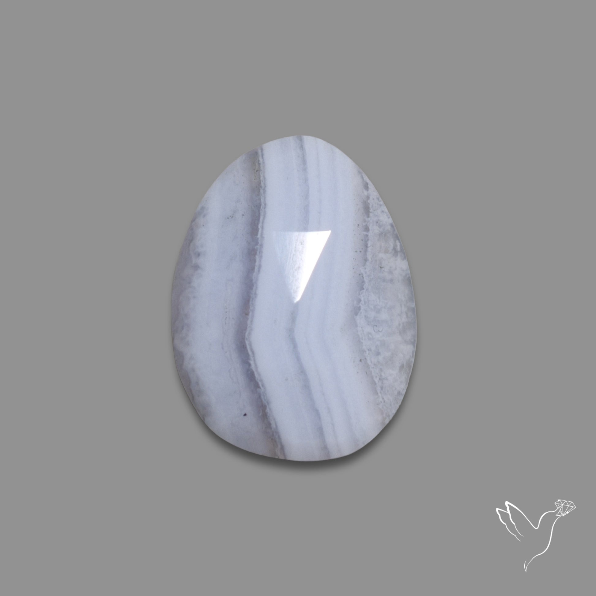 Rose Cut Blue Lace Agate