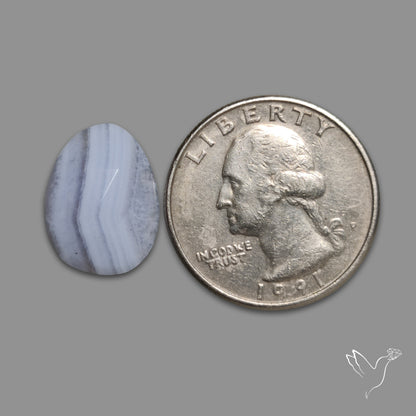 Rose Cut Blue Lace Agate