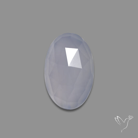 Rose Cut Namibian Blue Chalcedony