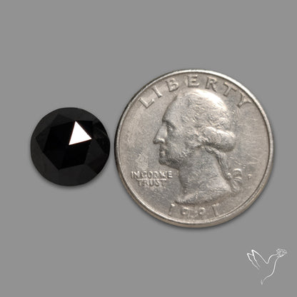 Rose Cut Black Spinel