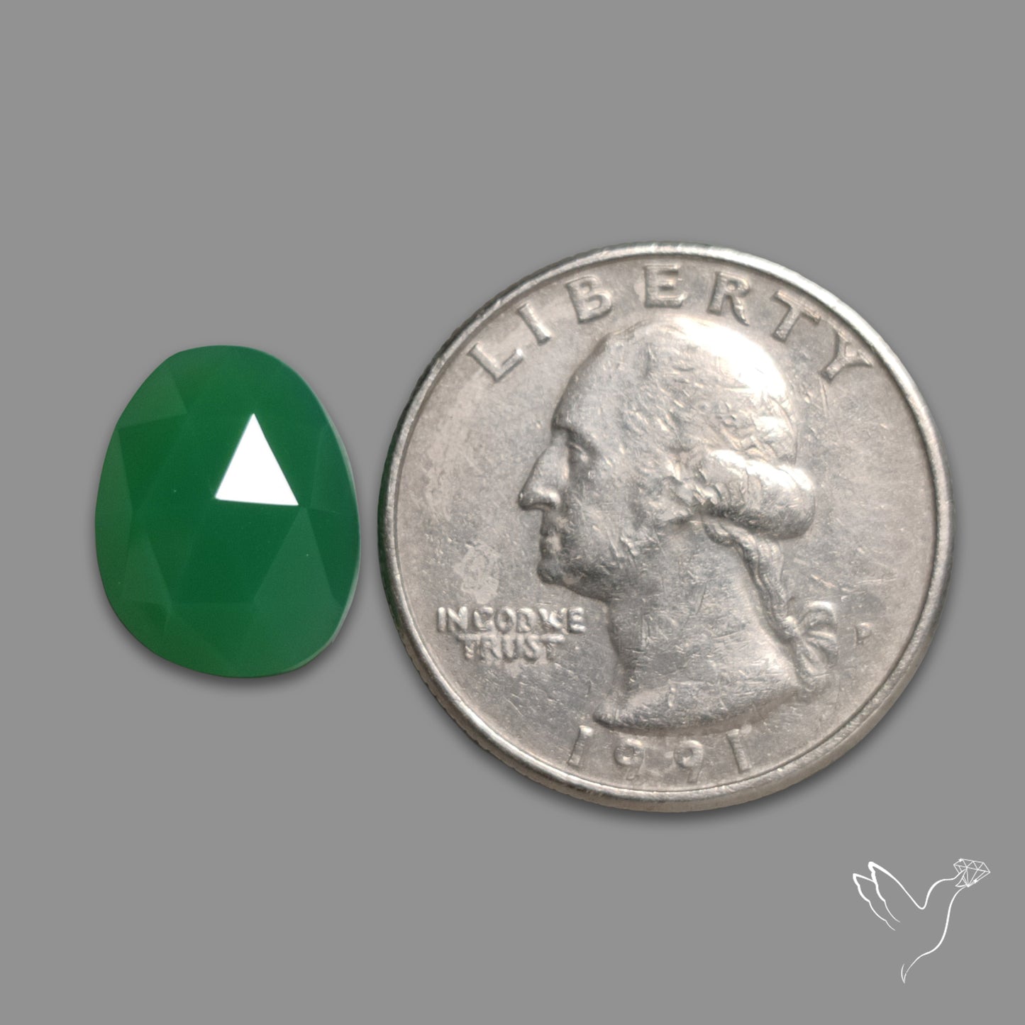 Rose Cut Chrome Chalcedony