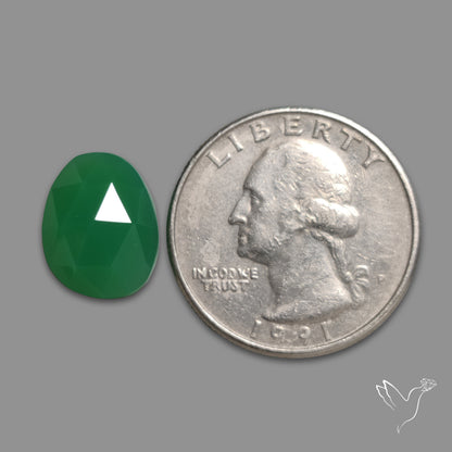 Rose Cut Chrome Chalcedony
