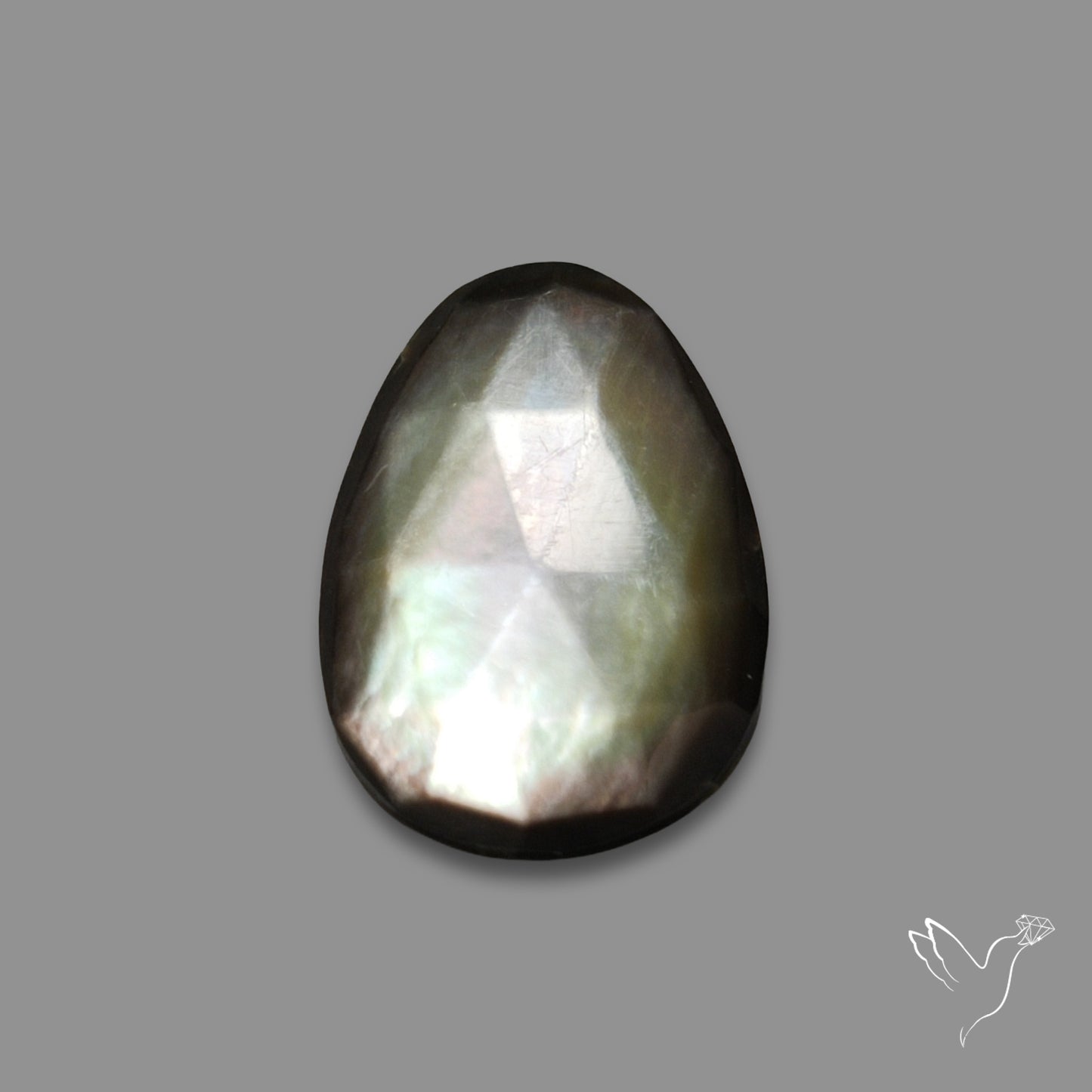 Rose Cut Silversheen Obsidian