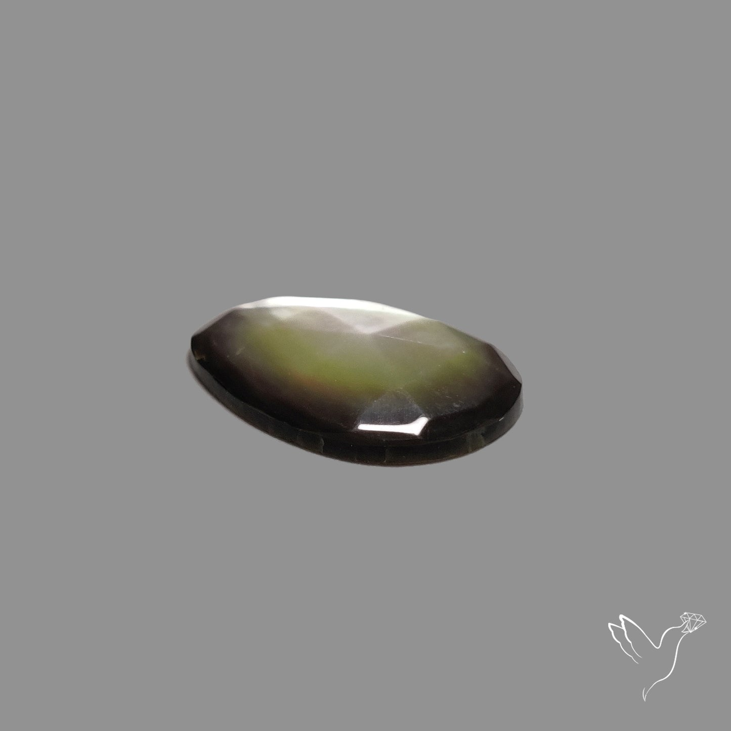Rose Cut Silversheen Obsidian