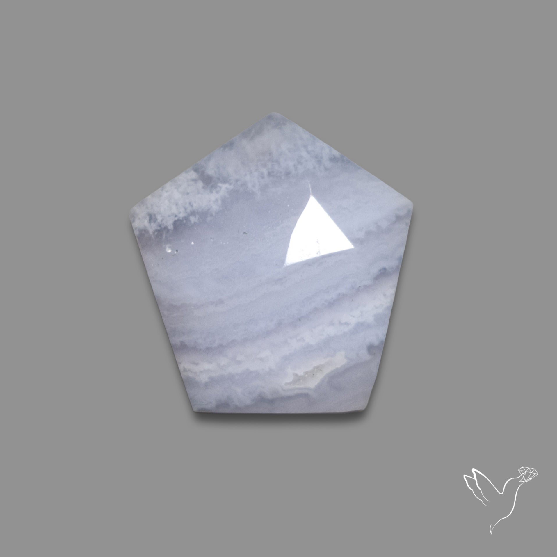Rose Cut Blue Lace Agate