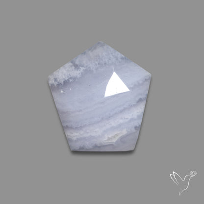 Rose Cut Blue Lace Agate