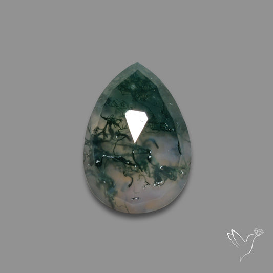 Rose Cut Moss Agate