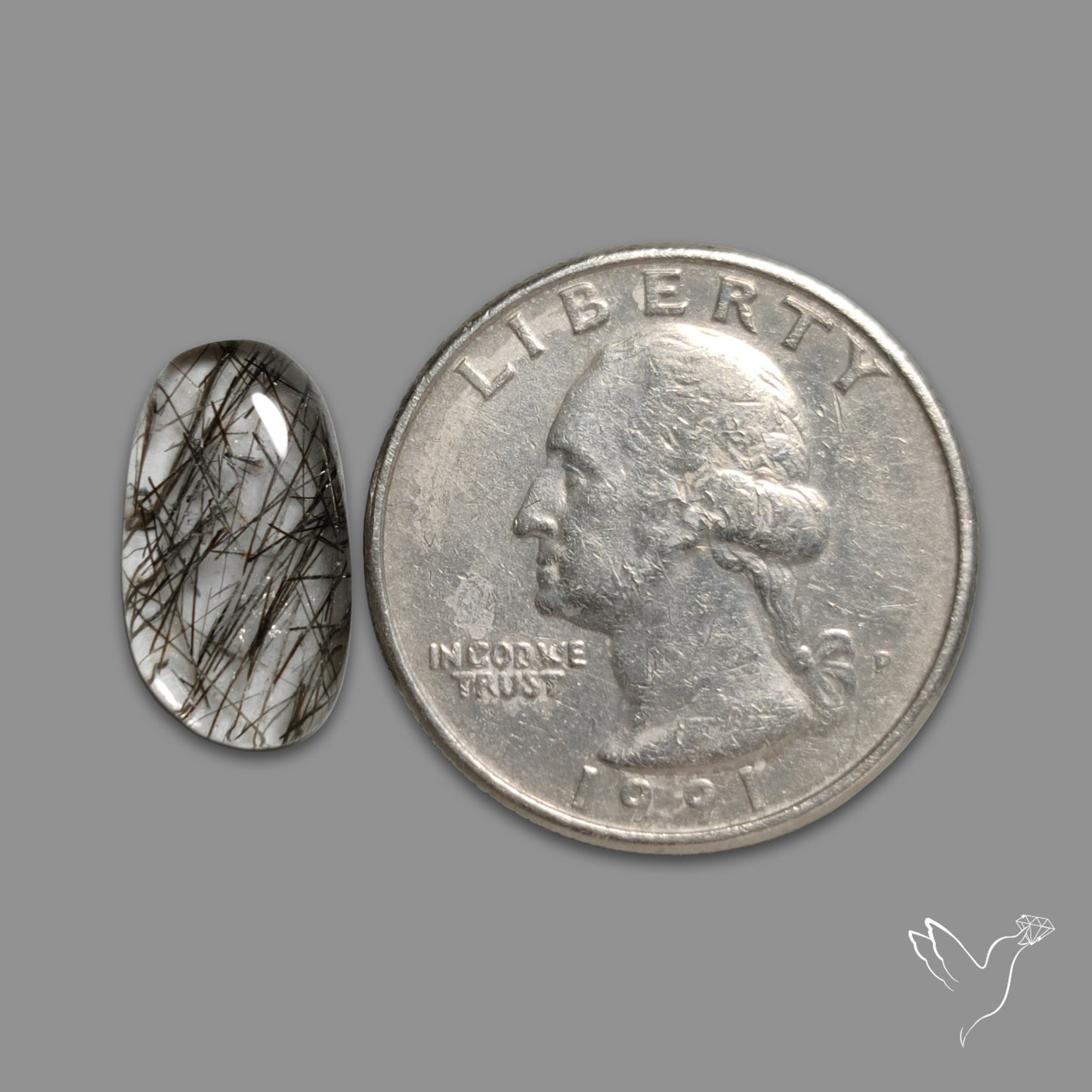 Black Tourmalinated Quartz