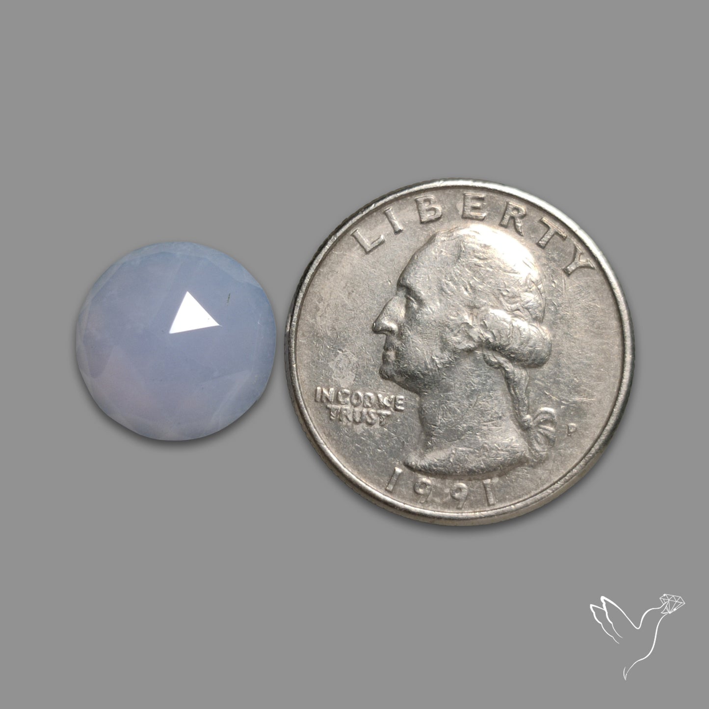 Rose Cut Blue Lace Agate