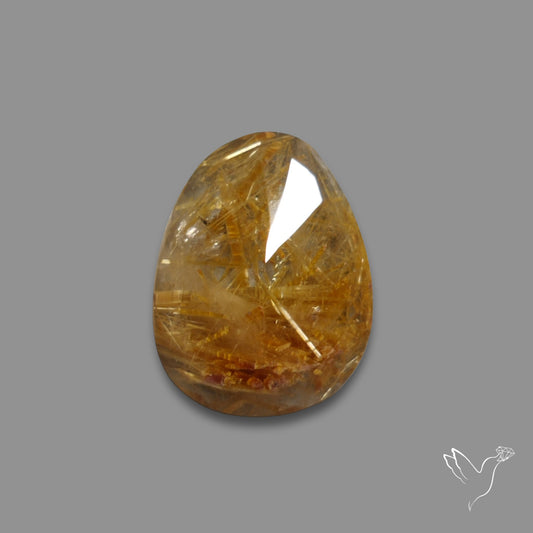 Rose Cut Golden Rutilated Quartz