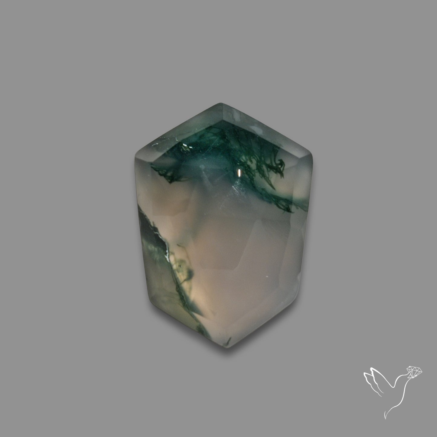 Rose Cut Moss Agate